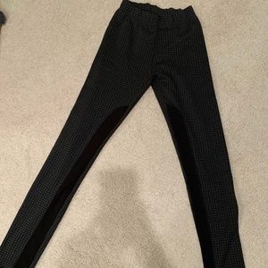 Houndstooth patterned jodhpur style leggings